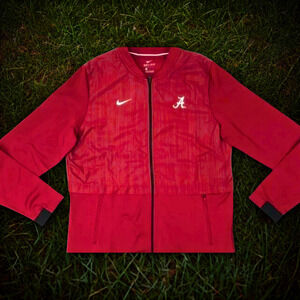 Alabama Crimson Tide Nike Dry Elite Sideline Jacket Full Zip Men's L Red 908416